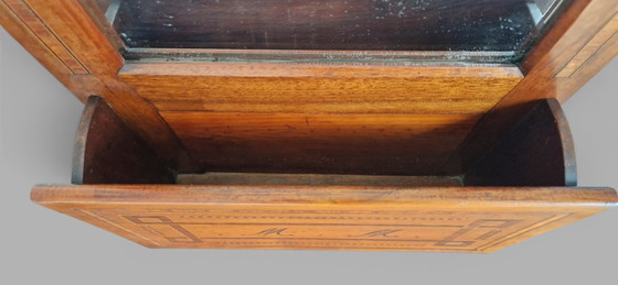 Specchio da parete antico con intarsi - Fine XIX secolo - Pezzo unico – Glass, Wood (photo 15 of 15)