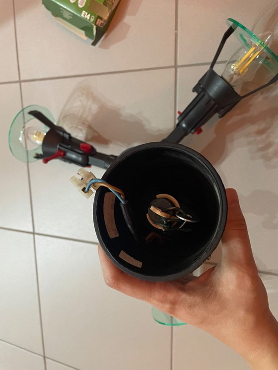 Image 1 of Lampe Eglo vintage à 3 têtes