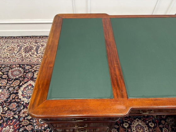 Scrivania da partner Chesterfield inglese classica – Mobili, Leather, Wood (photo 18 of 21)