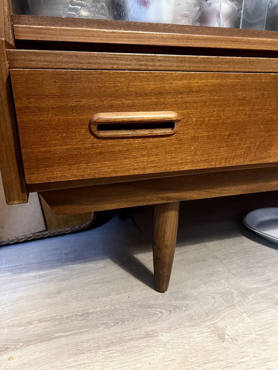 Image 1 of Credenza/parete vintage in teak di metà secolo | Anni '60 | Stile di design danese