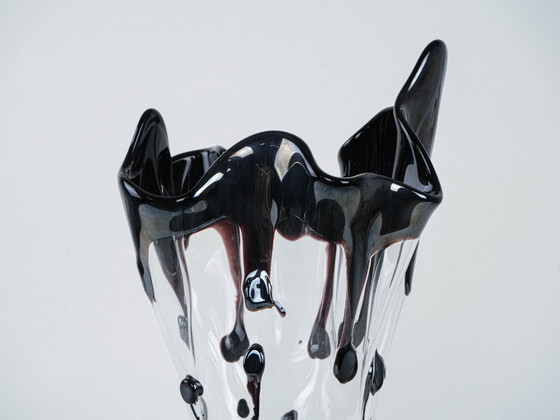 Image 1 of Vaas van Murano-glas, Italiaans ontwerp, jaren 60, vervaardigd in Italië.