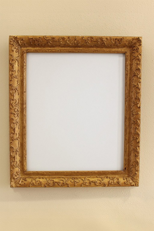 Cornice per specchio realizzata a mano con foglia oro 24K