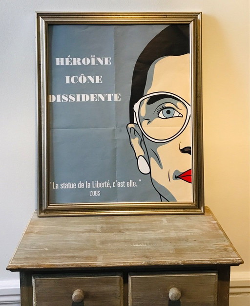 Framed movie poster Ruth Bader Ginsburg 2018
