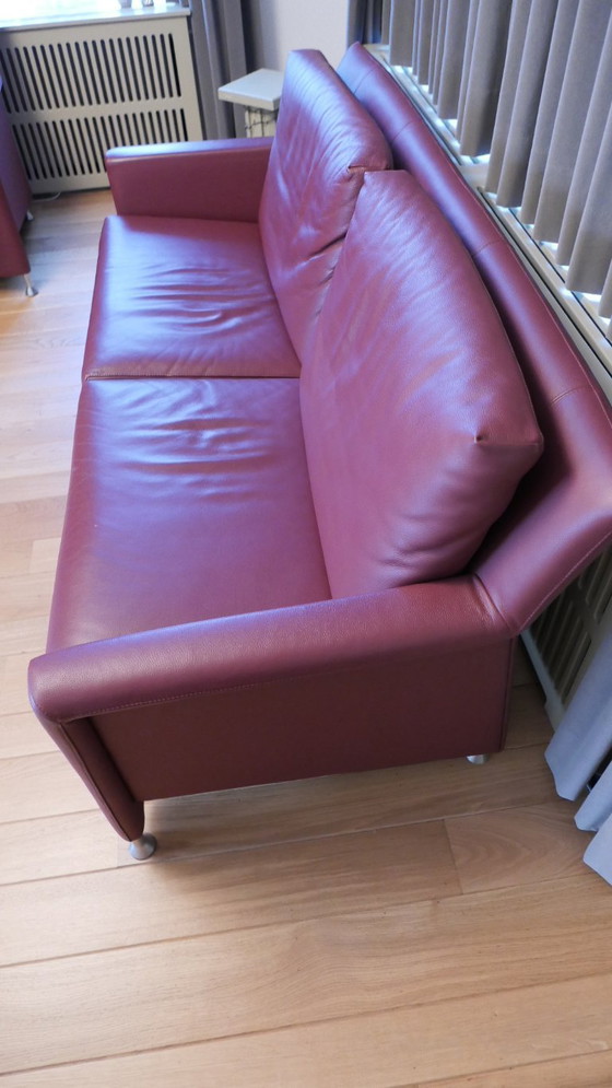 Image 1 of Divano Leolux rosso da 2,5 posti