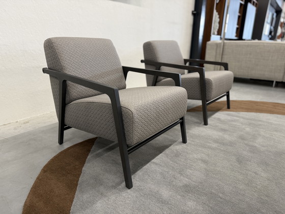Image 1 of 2 Harvink Splinter Armchairs Cross Gray Fabric