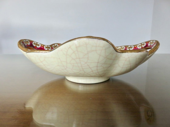 Image 1 of Plat en emaux de Longwy, modèle Venise, made in France, 40's 50's