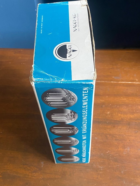 Set van 3 S22 kandelaars en 9 verstelbare NAGEL kaarsen, vintage jaren 70, originele doos (photo 19 of 20)
