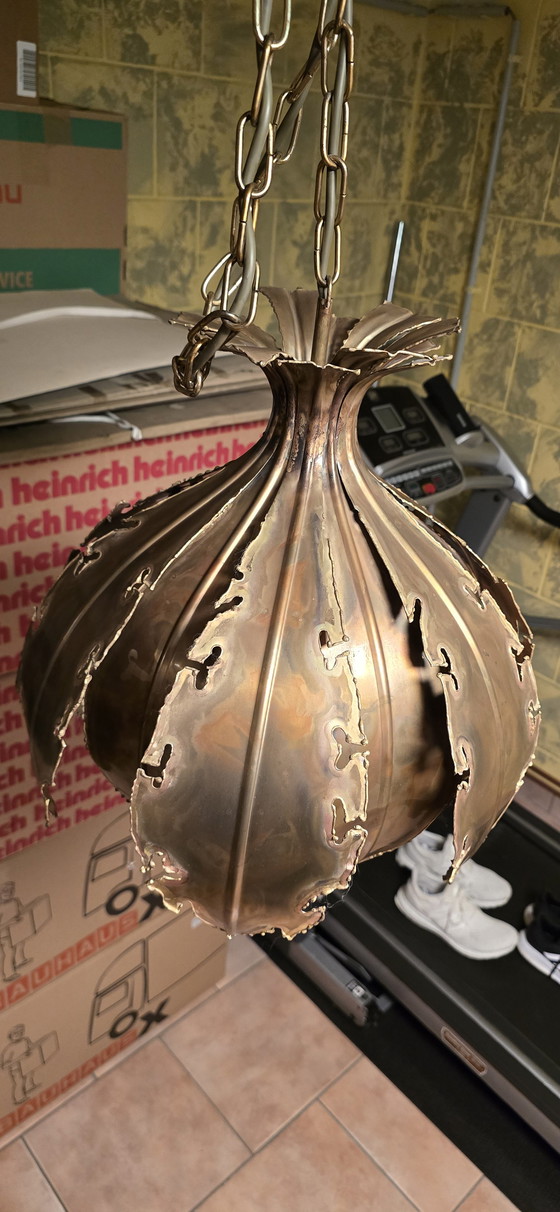 Image 1 of Messing hanglamp van Holm Sörensen, model 6395