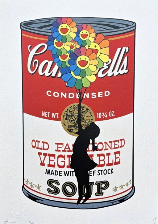 Death NYC - Banksy Flying Balloon Girl et Campbell Soup - Édition limitée avec certificat