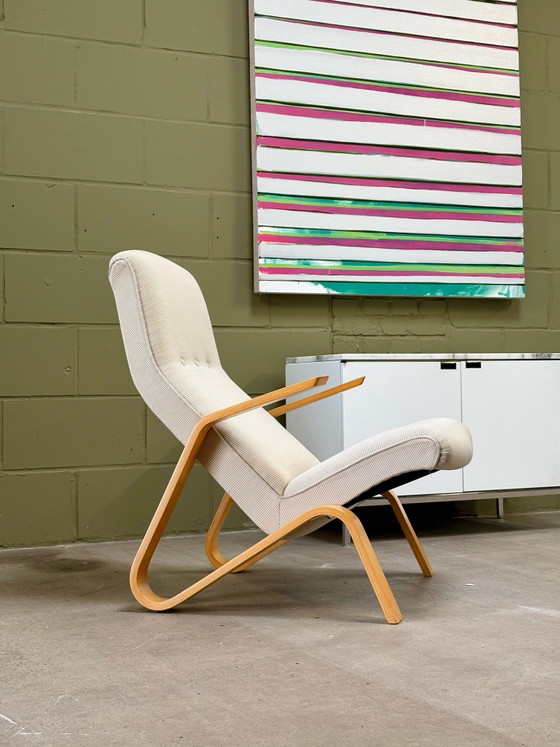 Grasshopper Lounge Chair by Eero Saarinen for Knoll International, Chairs and lounge chairs, Textile, Wood (photo 2 of 13)