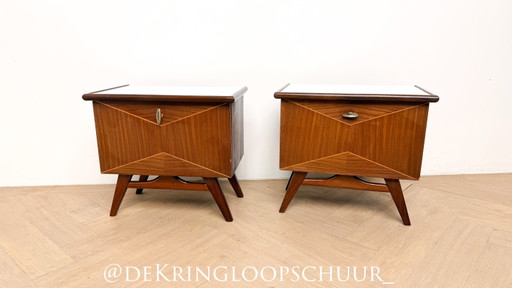 2x tables de nuit vintage Louis Van Teefelen – Louis van Teeffelen, nachtkastjes, Wood (photo 2 of 11)