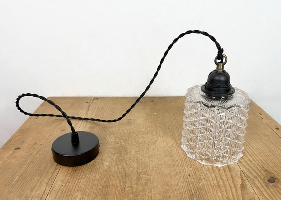 Image 1 of Vintage Cut Glass Ceiling Light, 1970s