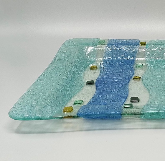 Image 1 of 1970s Astonishing Tray By Albatros in Murano Glass. Made in Italy