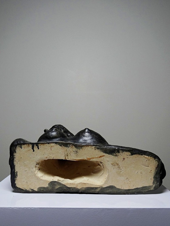Image 1 of Buste de femme céramique XXe artisanat d'art à identifier