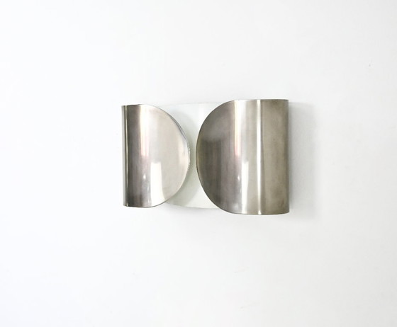 Image 1 of Chrome Foglio wall lamp by Tobia & Afra Scarpa for Flos, 1960s