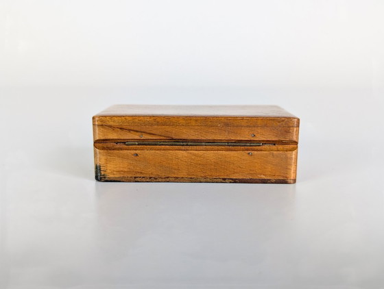 Image 1 of Vintage wooden box, casket, stamp box, jewelry box, casket