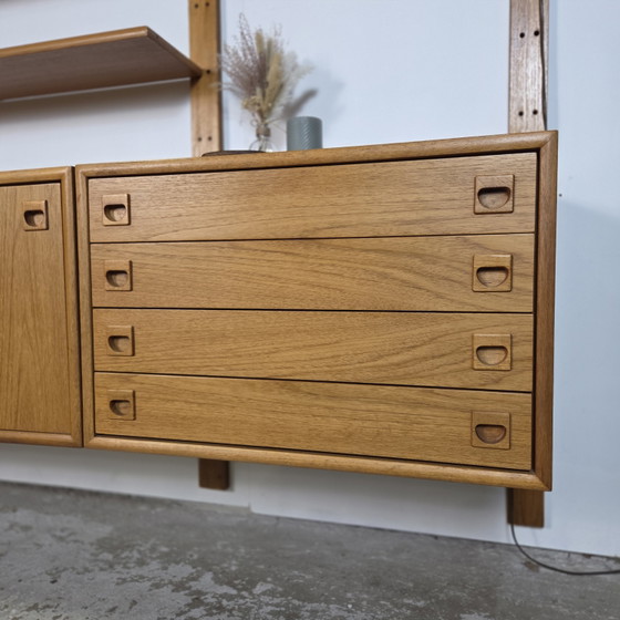 Image 1 of Vintage Danish teak wall system 1960s bookcase Danish