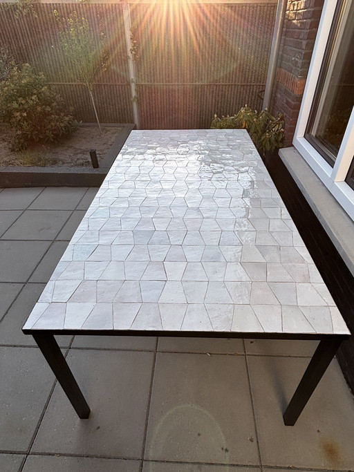 Zellige / mosaic garden table - 200 x 100 cm - 6 pers.