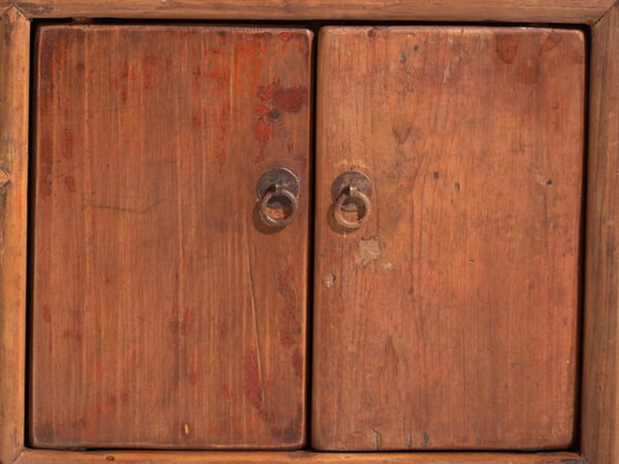 Antique Chinese low cabinet in elm wood – China, circa 1900 – Sideboard cabinet, Iron (photo 36 of 40)