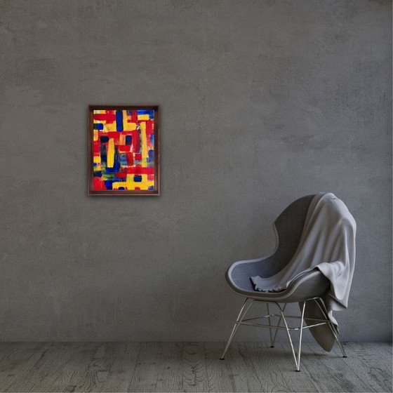 Image 1 of Abstract acrylschilderij 40x30cm.