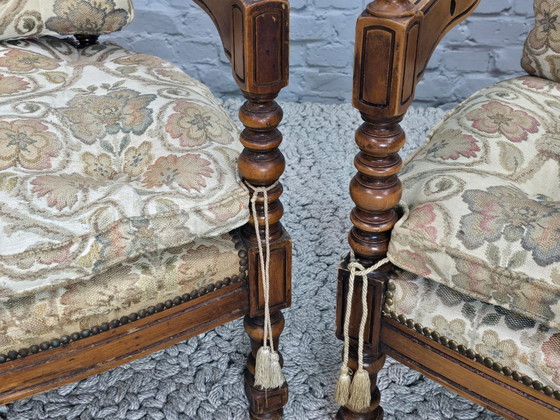 Image 1 of Poltrone da salotto Giorgetti Gallery di design di metà secolo con rivestimento in Gobelin, set di 2, Italia, 1975