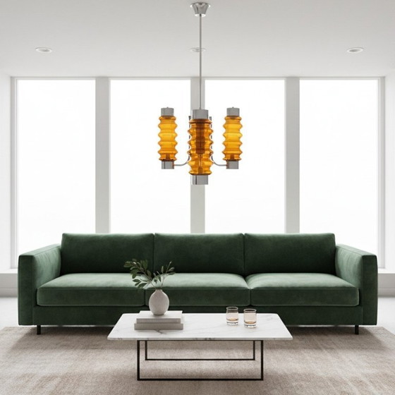 Image 1 of Mid Century Modern layered chandelier oversized