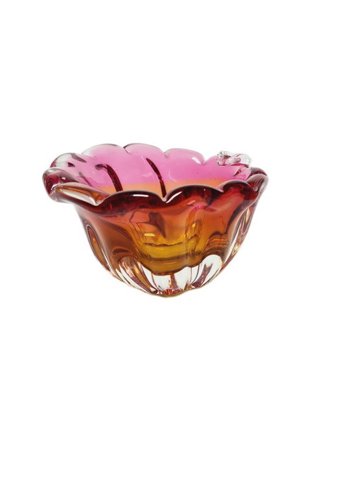 Bol décoratif de J. Hospodka pour la verrerie Chribska, Tchécoslovaquie, années 1960 – schalen, Glass
