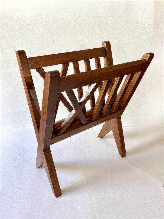 Image 1 of Wooden magazine rack, 1950s