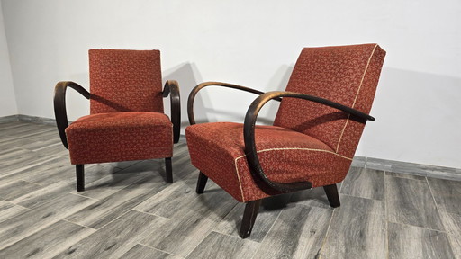 Set of Vintage Armchairs by Jindrich Halabala