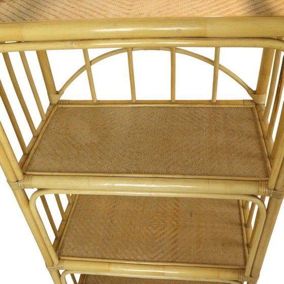 Image 1 of Rattan Rack Bookcase Boho Style