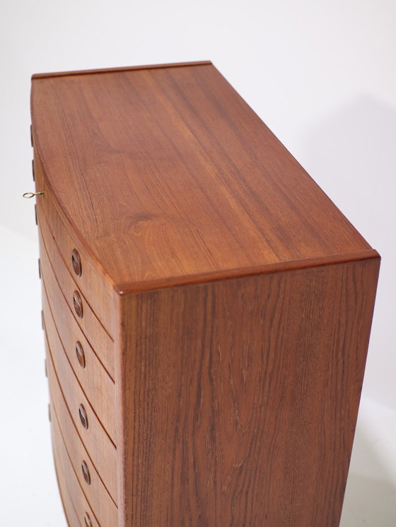 Image 1 of Hoge ladekast teakhout Deens vintage 1960s