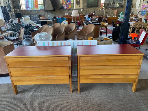 André Sornay (1902–2000) Coppia di cassettiere