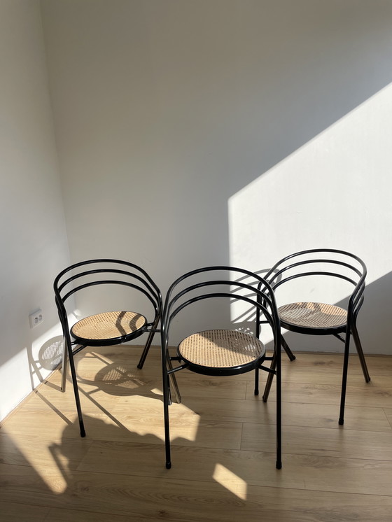 Image 1 of Vintage Tube Frame Webbing Chairs (3 Pieces)