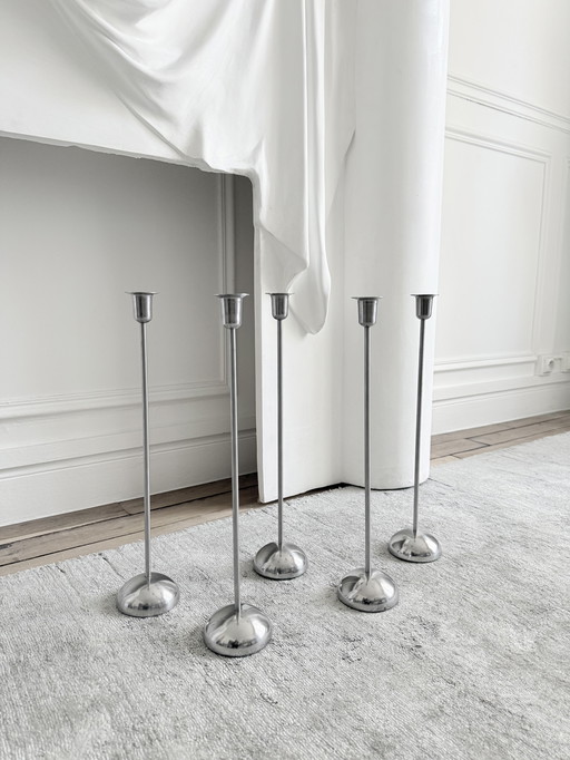 Set of vintage 1980s postmodern IKEA design candle holders