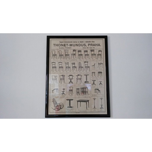 Vintage-Möbelposter von Thonet, 1930