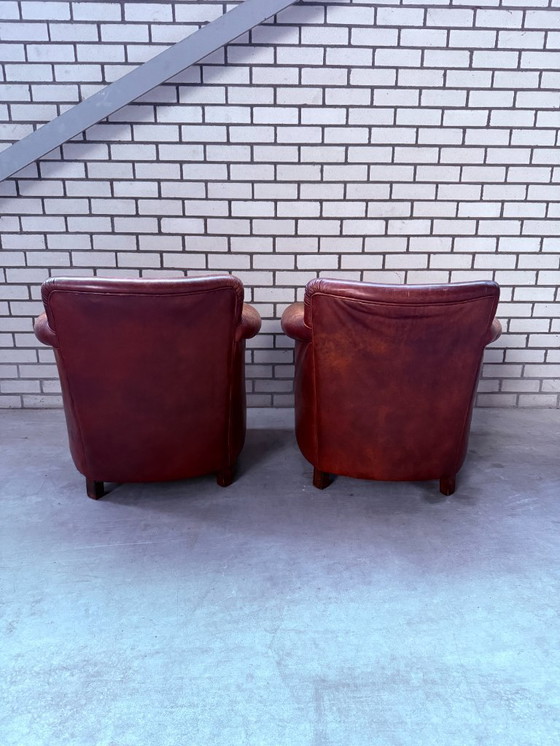 Image 1 of Suite de Fauteuils Club Roche Bobois Cuir