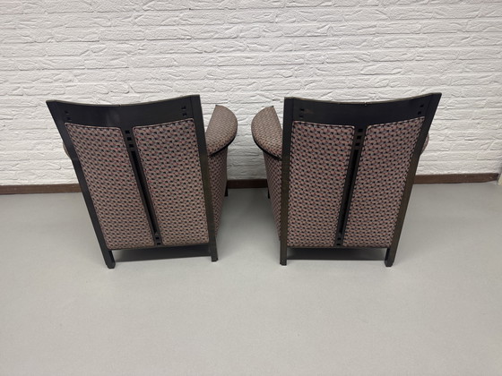 Image 1 of Galaxy 'Peggy' lage fauteuilset de Umberto Asnago para Giorgetti, Italia jaren 90