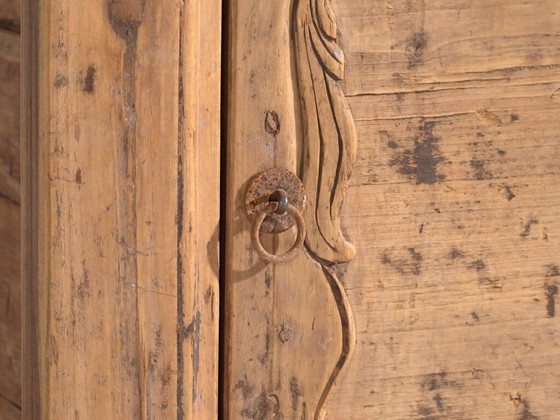 Shanxi low cabinet in elm with carved door – China, circa 1930 – Sideboard cabinet, Iron (photo 40 of 40)