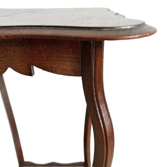 Image 1 of Elegante hoge vintage antieke art nouveau plantentafel eiken 1920's