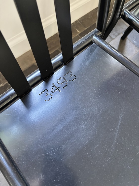 Set van 4 genummerde Robert Mallet Stevens stoelen (type 222) – Robert Mallet-Stevens, Eetkamerstoelen, Metal (photo 6 of 7)