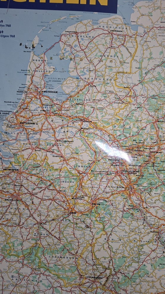 Vintage metalen Michelin Benelux wandkaart 1968 – Wanddecoratie (photo 5 of 5)