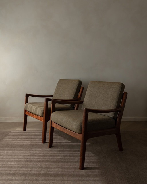 Vintage Senator Armchairs by Ole Wanscher for Cado Set of 2 | Danish Teak Lounge Chairs | Scandinavian Modern | 1960s