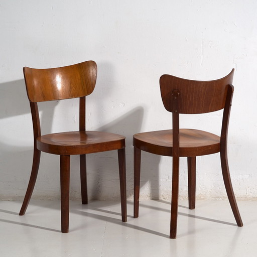 Chaises en bois courbé style rétro (c.1950). Lot de 2 pièces #3