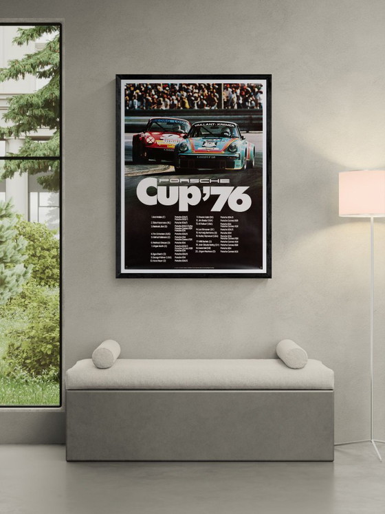 Image 1 of Porsche Cup 1976 – Poster originale Porsche vintage di Werbeagentur Strenger – Vintage Motorsport – 102x76 cm
