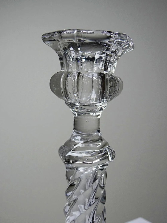 Gedraaide antieke glazen kandelaar, circa – Kandelaars en kaarsen, Kristal (photo 4 of 11)