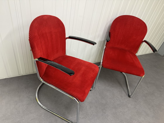 Image 1 of 2X Gispen Gebr. Van Der Stroom Dutch Originals 413R Chair