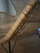 Fauteuil seau en rotin HK Living