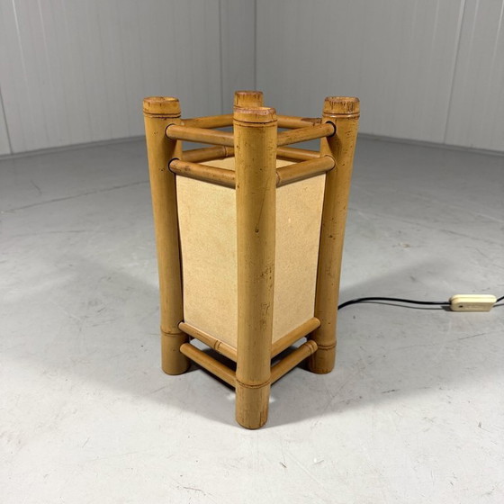 Image 1 of Rattan table lamp 1970s