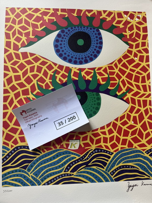 Limited print Yoyoi Kusama - On the Ocean ( or Two Eyes)