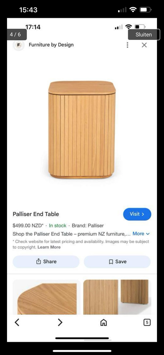 Image 1 of Beistelltisch aus Holz, hochwertig und neu in Originalverpackung